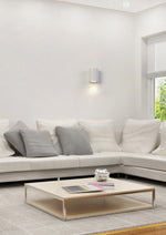 Searchlight Electric Cyls Cylinder Down Wall Light, GU10, White 24130WH