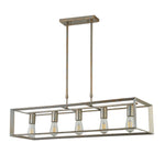 Searchlight Electric Heaton 5Lt Pendant - Brushed Gold/Silver Metal 2415-5SI