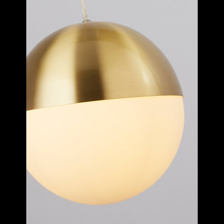 Searchlight Electric Endor Pendant  - Satin Brass & Opal Glass 24181-20SB