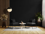 Searchlight Electric Endor Pendant  - Black Metal & Opal Glass 24181BK