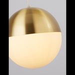 Searchlight Electric Endor Pendant  - Satin Brass & Opal Glass 24181SB