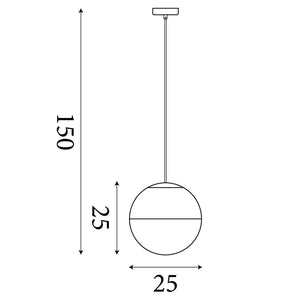 Searchlight Electric Endor Pendant  - Satin Brass & Opal Glass 24181SB