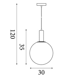 Searchlight Electric Ombre 1lt Pendant, Smoked Ombre Glass with Latte Metal 24183-1SM