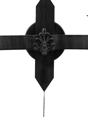 Searchlight Electric Cartwheel II  2Lt Wall Light - Black Wrought Iron 2422-2BK
