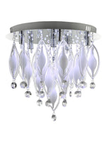 Spindle 6Lt LED Remote Control Flush - Chrome & Glass