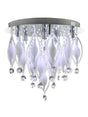 Spindle 6Lt LED Remote Control Flush - Chrome & Glass