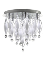 Searchlight Electric Spindle 6Lt LED Remote Control Flush - Chrome & Glass 2456-6CC