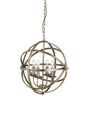 Orbit 4Lt Pendant  - Antique Brass Metal