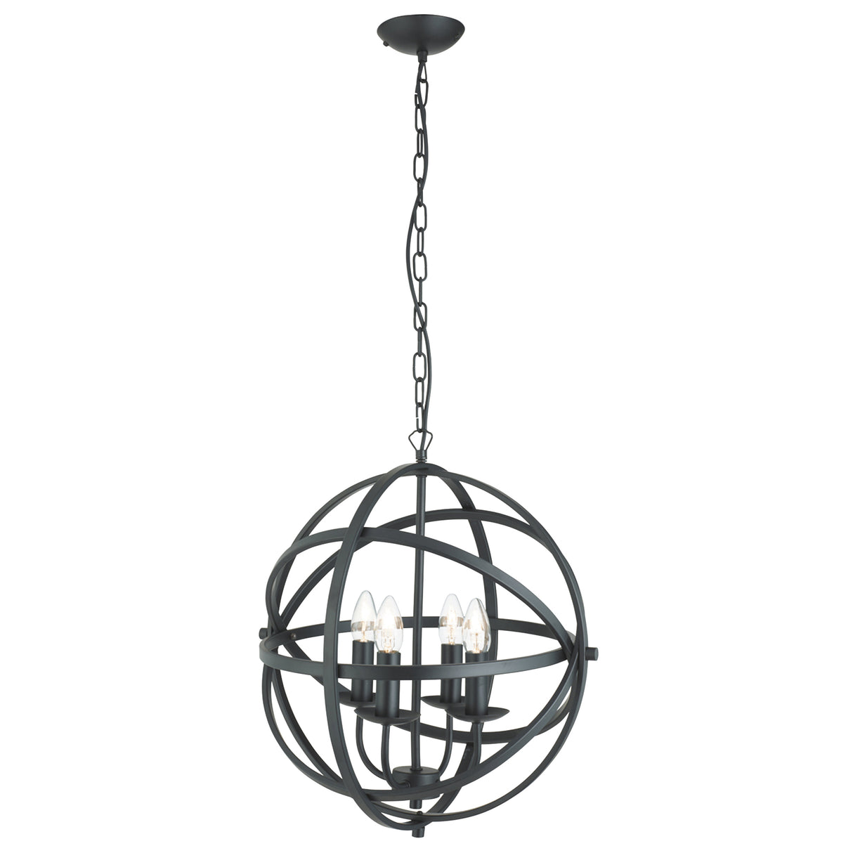 Orbit 4Lt Pendant  - Black Metal