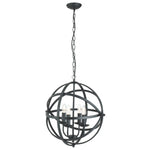 Orbit 4Lt Pendant  - Black Metal