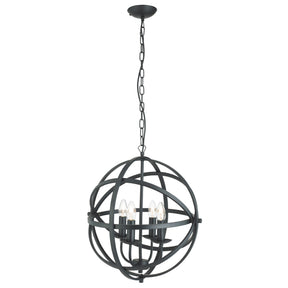 Orbit 4Lt Pendant  - Black Metal