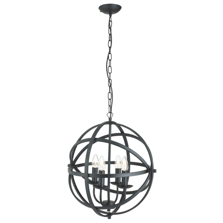 Orbit 4Lt Pendant  - Black Metal