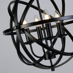 Searchlight Electric Orbit 4Lt Pendant  - Black Metal 2474-4BK