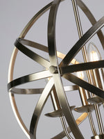 Searchlight Electric Orbit 4Lt Pendant  - Satin Silver Metal 2474-4SS