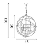 Searchlight Electric Orbit 4Lt Pendant  - Satin Silver Metal 2474-4SS