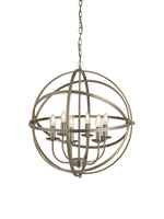 Orbit 6Lt Pendant  - Antique Brass Metal