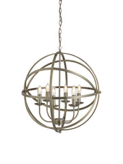 Orbit 6Lt Pendant  - Antique Brass Metal