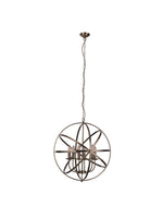 Searchlight Electric Orbit 6Lt Pendant  - Antique Brass Metal 2476-6AB