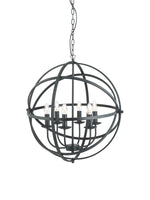 Orbit 6Lt Pendant - Black Metal