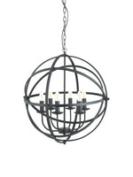 Searchlight Electric Orbit 6Lt Pendant - Black Metal 2476-6BK