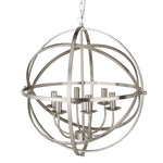 Searchlight Electric Orbit 6Lt Pendant - Satin Silver Metal 2476-6SS