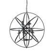 Orbit 8Lt Pendant, Matt Black  Metal