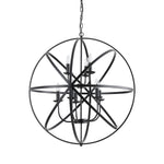 Orbit 8Lt Pendant, Matt Black  Metal