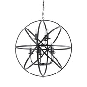 Orbit 8Lt Pendant, Matt Black  Metal