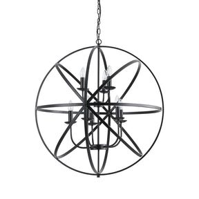 Orbit 8Lt Pendant, Matt Black  Metal