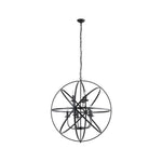 Searchlight Electric Orbit 8Lt Pendant, Matt Black  Metal 2478-8BK