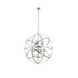Orbit 8Lt Pendant, Satin Silver Metal