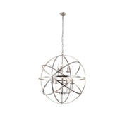 Orbit 8Lt Pendant, Satin Silver Metal