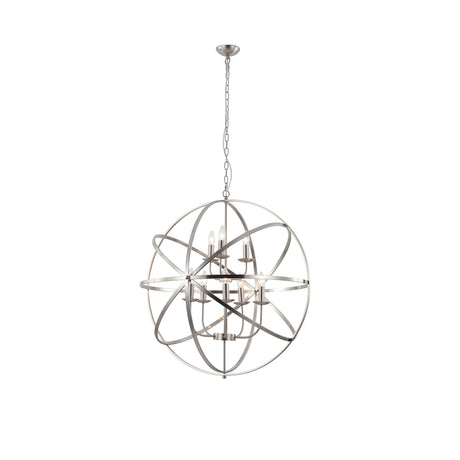 Orbit 8Lt Pendant, Satin Silver Metal