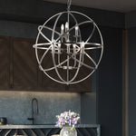 Searchlight Electric Orbit 8Lt Pendant, Satin Silver Metal 2478-8SS