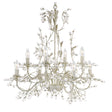 Alamandite 8Lt Pendant - Cream & Gold Metal & Glass Drops