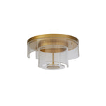 Searchlight Electric Deco LED Flush, Gold Metal and Clear Acrylic 25051-400GO