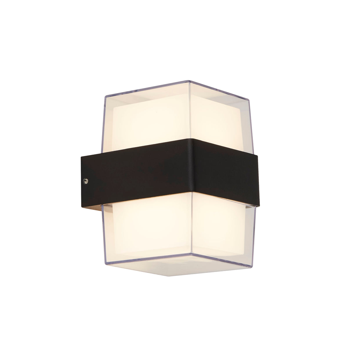 Pittsburgh Outdoor Wall Light  - Black Metal & Opal