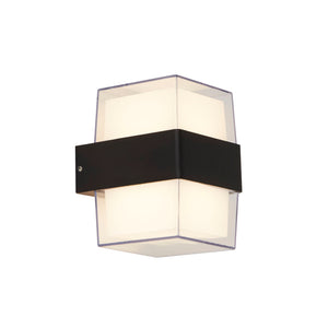 Pittsburgh Outdoor Wall Light  - Black Metal & Opal
