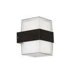 Searchlight Electric Pittsburgh Outdoor Wall Light  - Black Metal & Opal 25122-2BK