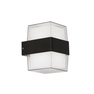 Searchlight Electric Pittsburgh Outdoor Wall Light  - Black Metal & Opal 25122-2BK