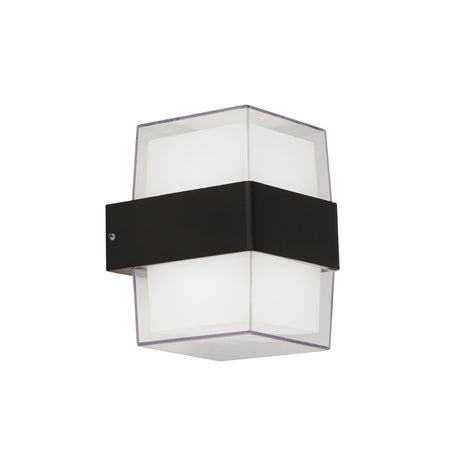 Searchlight Electric Pittsburgh Outdoor Wall Light  - Black Metal & Opal 25122-2BK