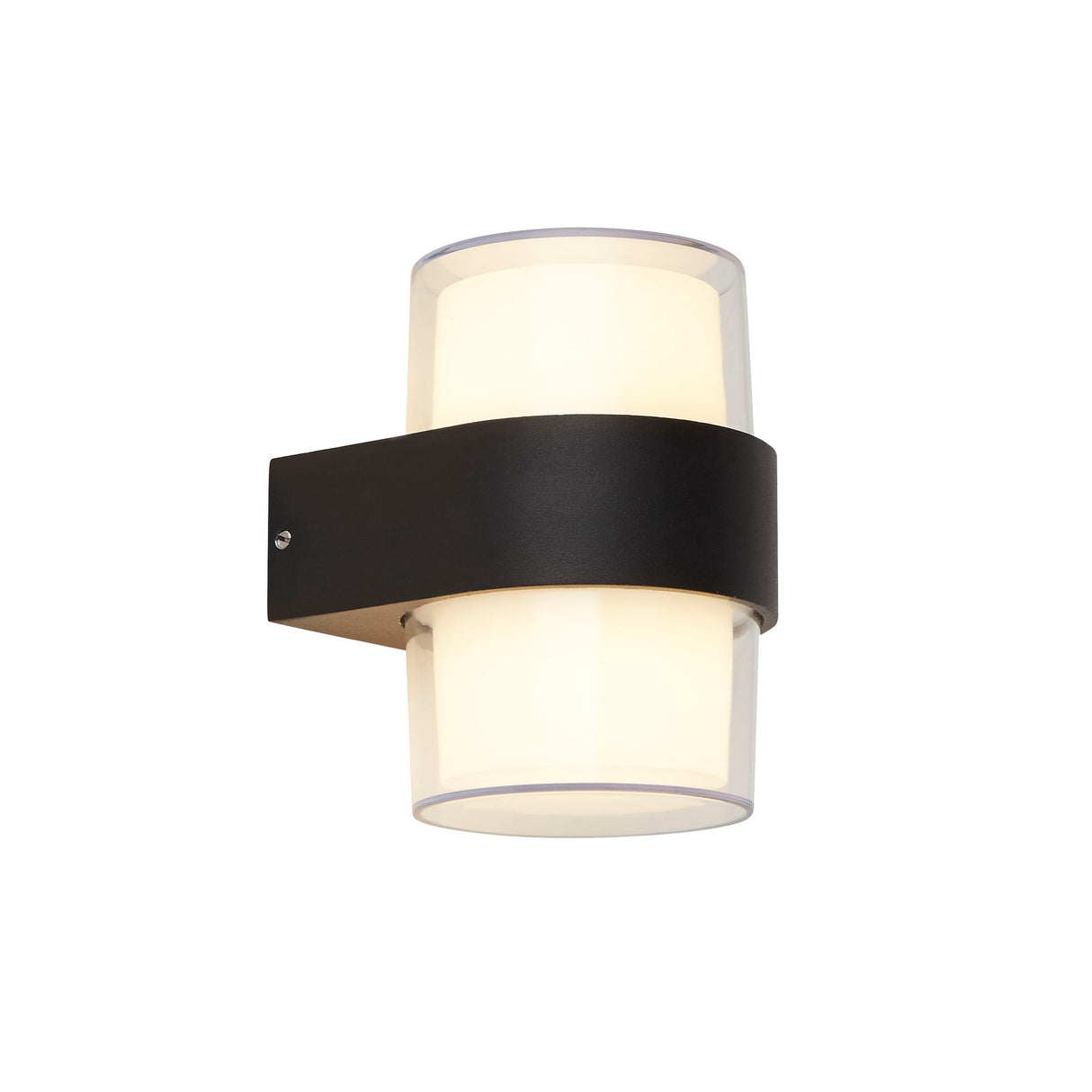 Pittsburgh Outdoor Wall Light  - Black Metal & Opal