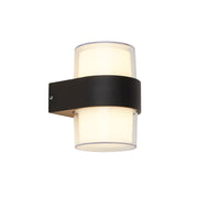 Pittsburgh Outdoor Wall Light  - Black Metal & Opal
