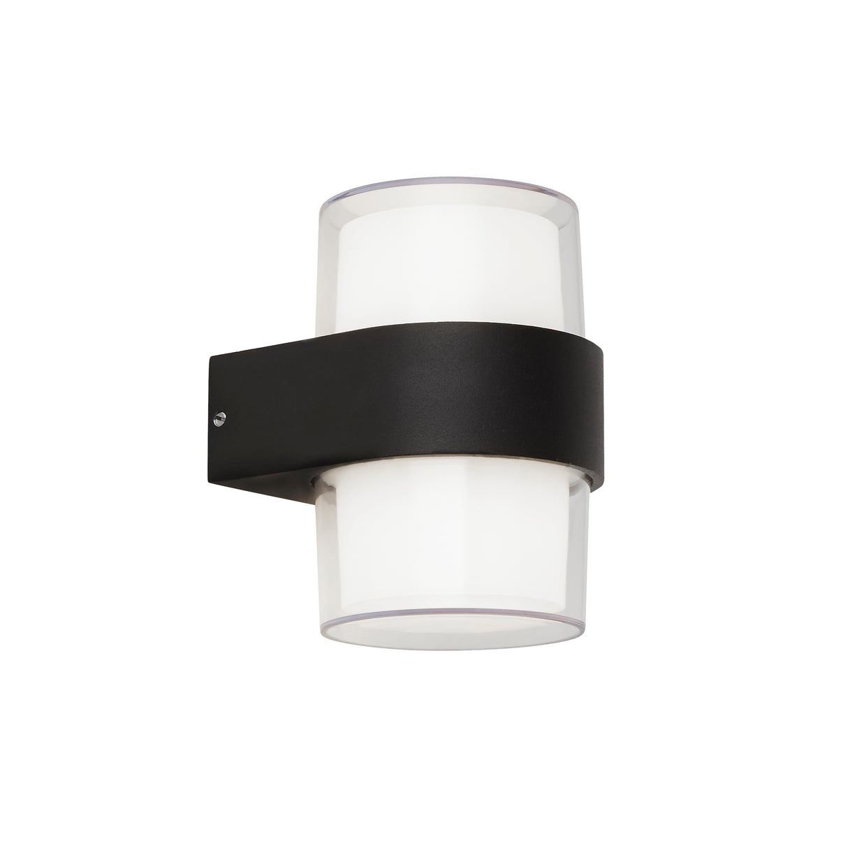 Searchlight Electric Pittsburgh Outdoor Wall Light  - Black Metal & Opal 25123-2BK