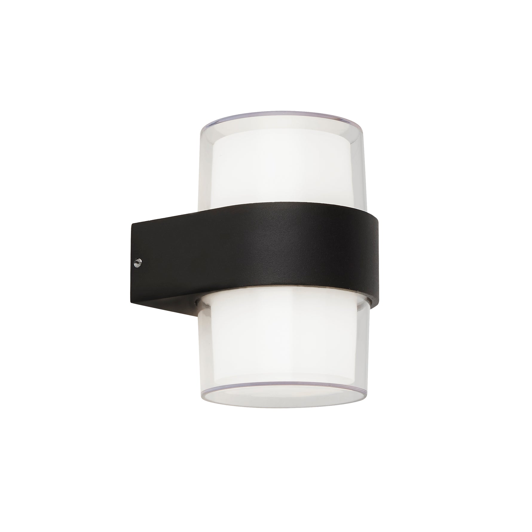 Searchlight Electric Pittsburgh Outdoor Wall Light  - Black Metal & Opal 25123-2BK