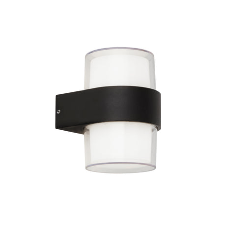 Searchlight Electric Pittsburgh Outdoor Wall Light  - Black Metal & Opal 25123-2BK