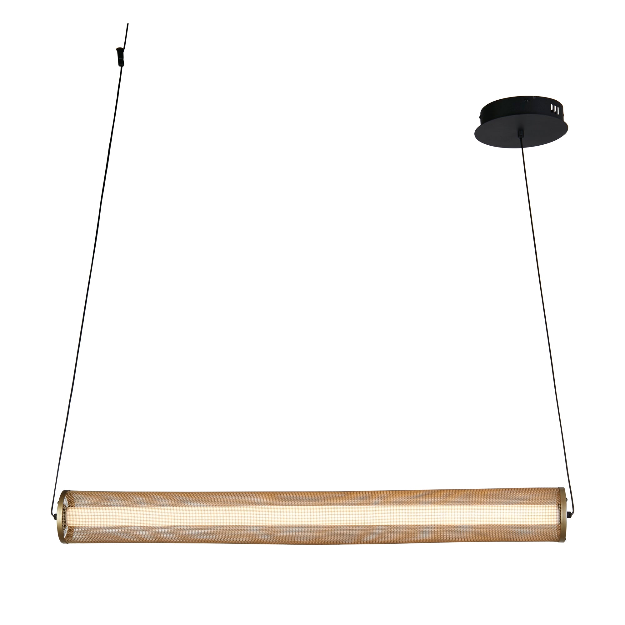 Thread LED Pendant Gold Mesh and Matt Black