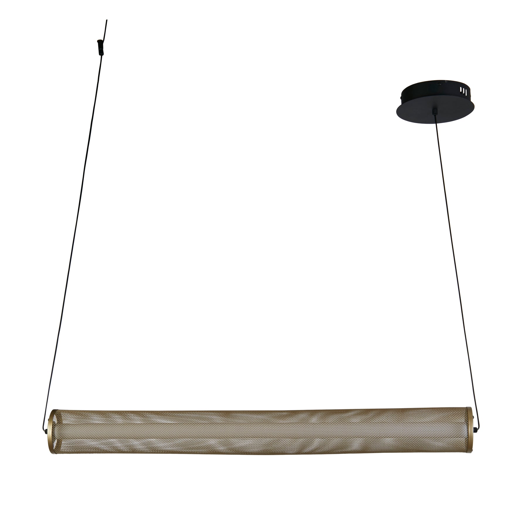 Searchlight Electric Thread LED Pendant Gold Mesh and Matt Black 25151-1BK