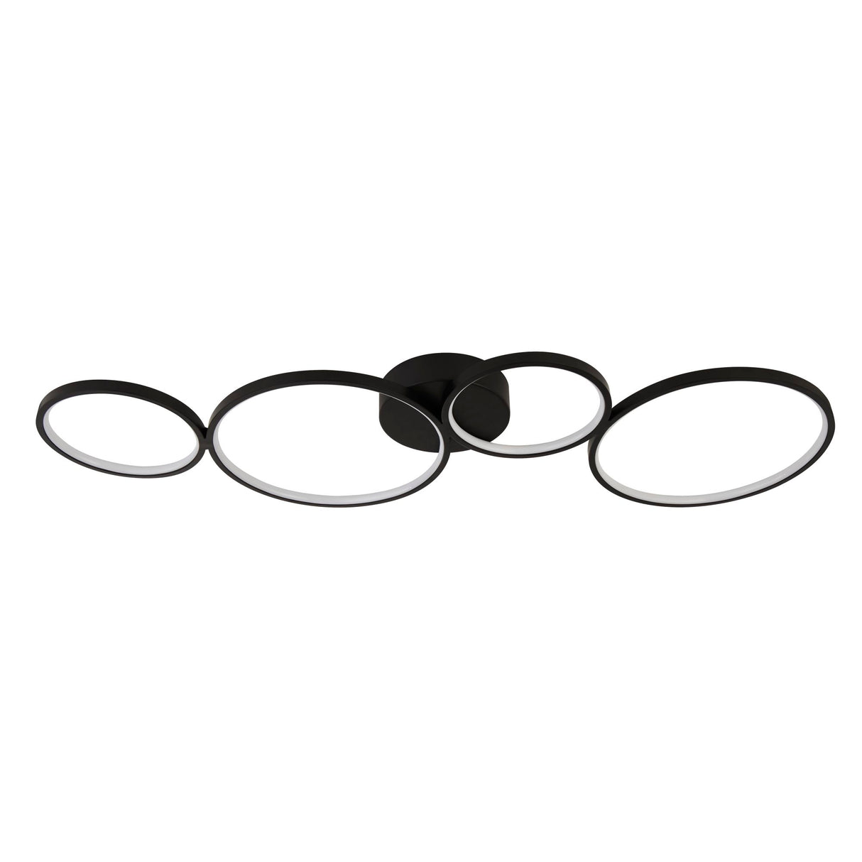 Searchlight Electric Cirque 4Lt Ring Flush  - Black Metal 25772-4BK