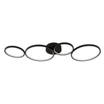Searchlight Electric Cirque 4Lt Ring Flush  - Black Metal 25772-4BK